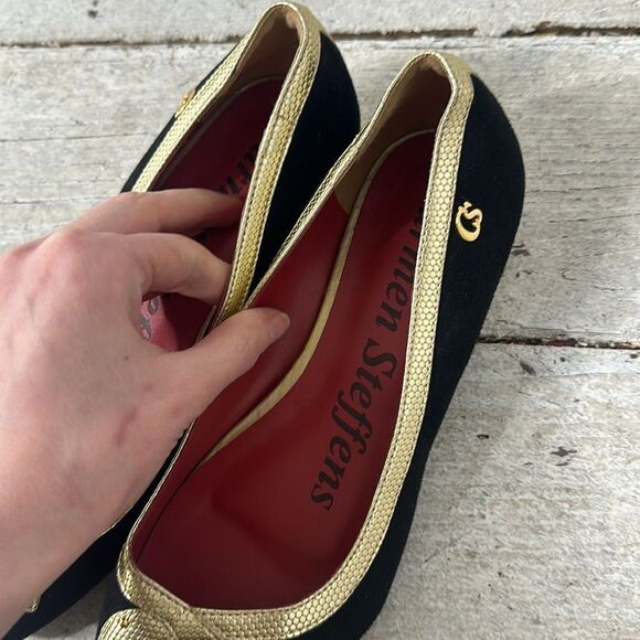 Vintage Carmen Steffens Snake Block Heel Ballet Flat 35/37 USA 6 - Picture 4 of 6